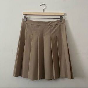Aritzia Sunday Best Pleated Olive Knee Length Skirt
